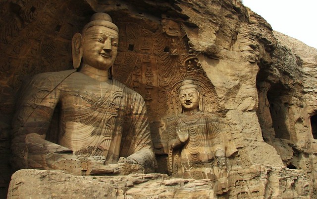 caved buddhas