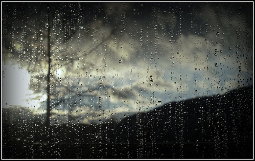 winter sky storm window rain clouds raindrops calmafterstorm