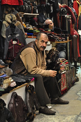 Leather goods shopkeeper - Grand Bazaar (Istanbul)