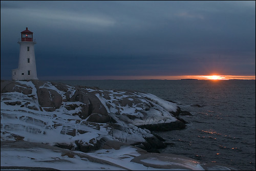 ocean sunset sea sky lighthouse snow canada cold ice clouds frozen nikon novascotia dusk atlantic maritime peggyscove d90 atlatic sigma2470mm sooc peggyscovesigma2470mmf28test dsc5345nef