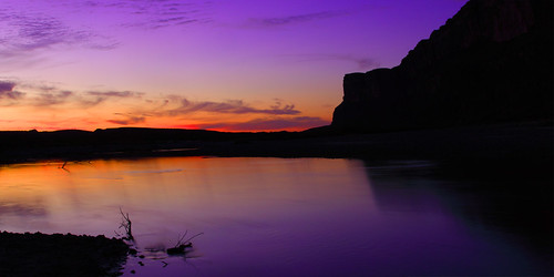 park morning panorama cliff color water beautiful clouds america sunrise canon river landscape colorful raw texas desert tx pano united scenic panoramic canyon national santaelena sillouette states bigbend riogrande bbnp 50d