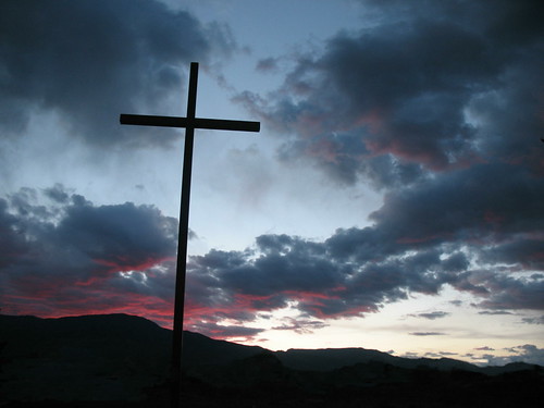 light sunset arizona usa church clouds cross