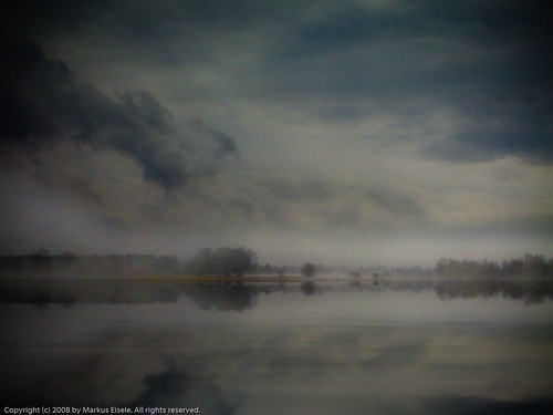sky reflection tree water fog clouds photoshop dark geotagged dust lightroom geo:lat=48188993 geo:lon=11874289 addedfloodandextraclouds