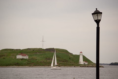 Lamp Post and Georges Island, Halifax Harbour