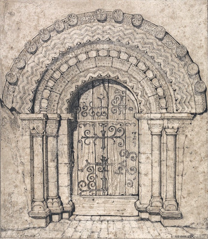 John Sell Cotman - North Doorway of Hales Church, Norfolk (c.1818)