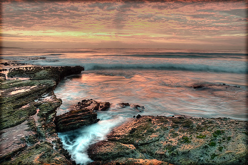 beach sunrise landscape australia hdr cronulla
