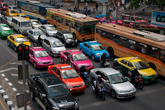 Colorful taxis in Bangkok