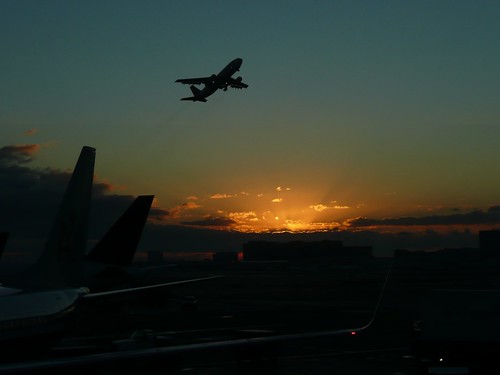 sunrise lax airliner
