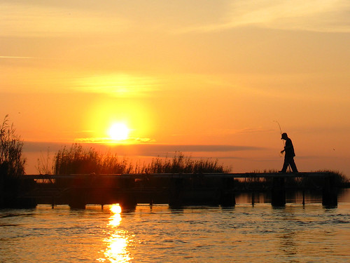 sunset fisherman louisiana