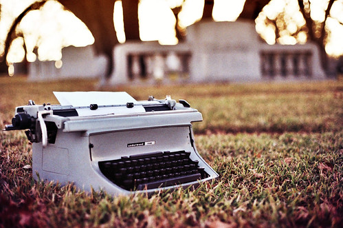 sunset film cemetery graveyard typewriter headstone requiem ghostwriter poetaster underwoodfive zeloski
