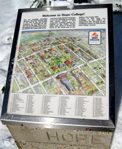 holland college campus map michigan hopecollege ottawacounty campusmap privatecollege