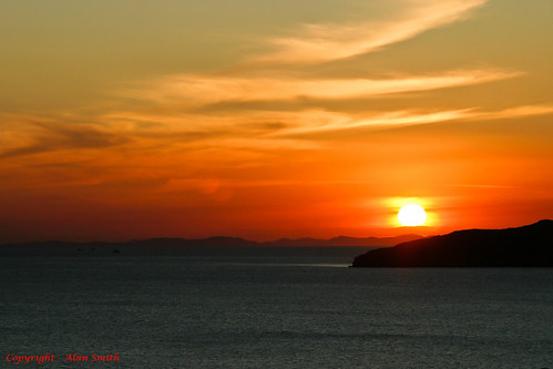 sunset seascape landscape greece andros