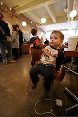 sequoia sliding off of his chair at stumptown coffee… 