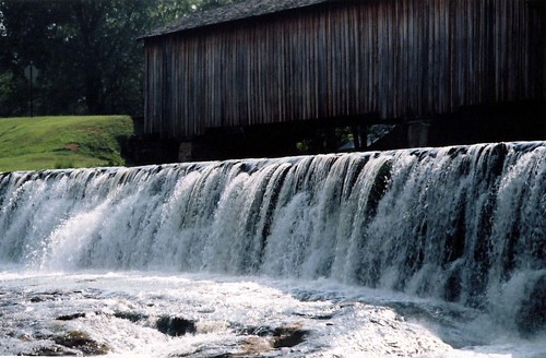 old bridge summer waterfall misc decripit