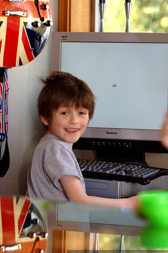 so far he loves this computer, even though its terribly slow and runs nothing more than a web browser...    MG 0190