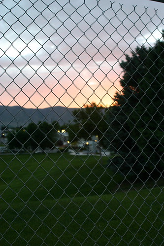 sunset summer green colors fence amber utah payson