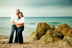 Mother and Father to Be Wide Angle Portrait  - Maternity Photographers - Boca Raton - Curtis Copeland