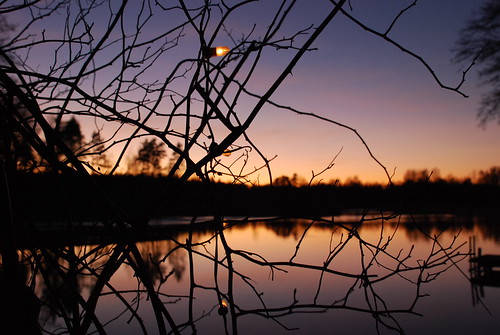 christmas sunset lake sweden katrineholm södermanland forsabruk