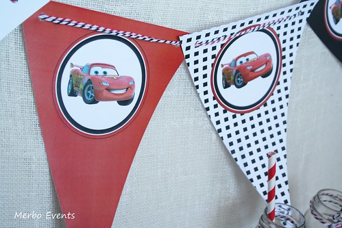 Banderines Kit imprimible Cars Merbo Events