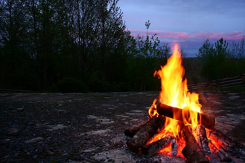 sunset canada fire campfire newbrunswick