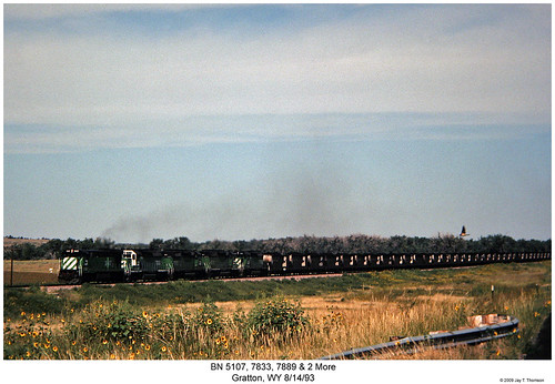 railroad train diesel railway trains bn locomotive wyoming trainengine ge dash7 burlingtonnorthern emd sd402 sd40 c307 gratton sixaxle