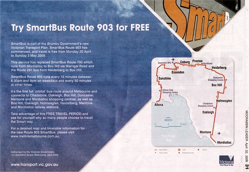 Advert for new Smartbus route 903