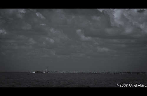 sunset bw lighthouse blancoynegro beach clouds mexico faro atardecer blackwhite sand playa bn arena shore nubes boya veracruz buoy coatza coatzacoalcos nikond40 urielakira