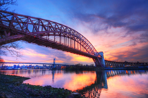park new york city nyc bridge sunset sky fire gate long angle wide sigma queens astoria 1020mm hdr topaz rfk hells exposures adjust triborough photomatix 3661 103365 project3661 project3652009