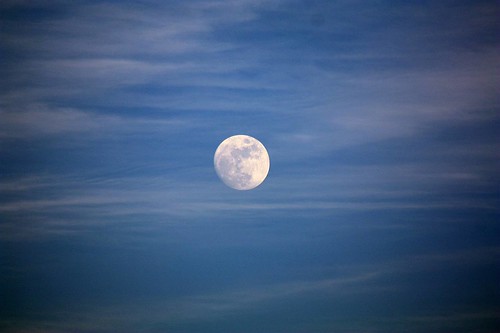 moon oklahoma cloudy dusk