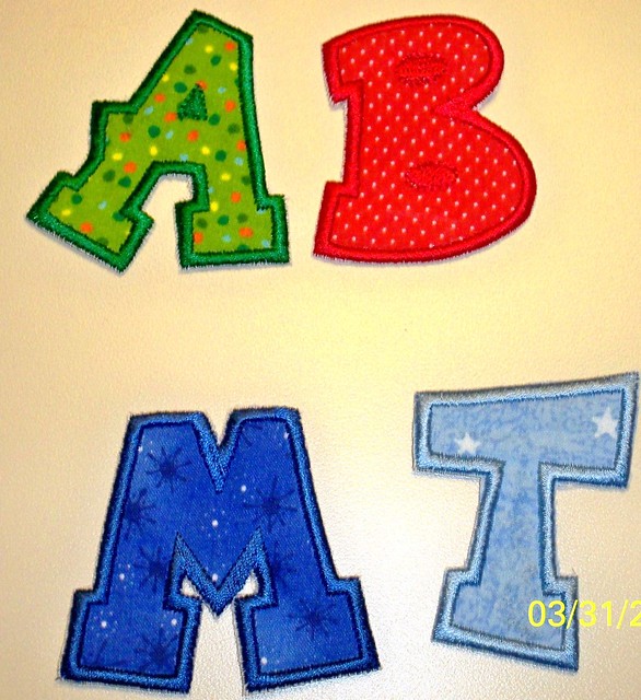 Embroidered Iron On Letters-Embroidered Iron On Letters
