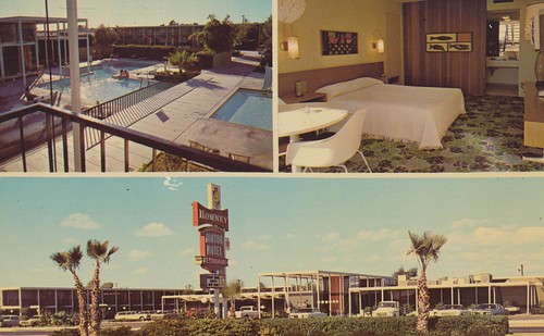 arizona vintage postcard motel roomview yuma romney poolview motorhotel triview