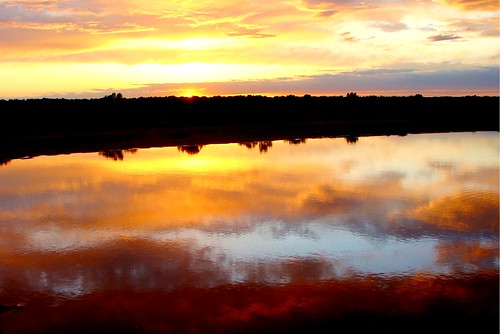 sunset sky reflection oklahoma water clouds river landscape texas sony redriver cloudscape sonycybershot 050110 spysgrandson