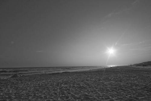 sunset blackandwhite beach florida destin
