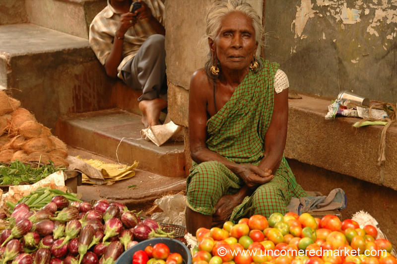 Madurai, India: Woman and Veg II