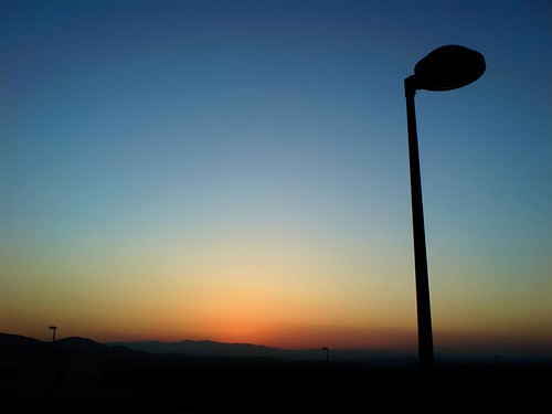 sunset lamp farola ocaso