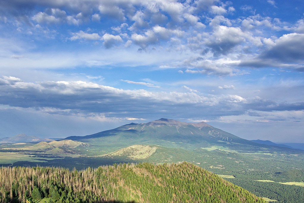 San Francisco Peaks from Kendrick Mountain Fire Lookout Tower