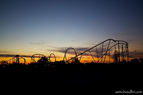 sunset kentucky tripod amusementpark louisville rollercoaster sixflags canon1740l canoneos5dmarkii