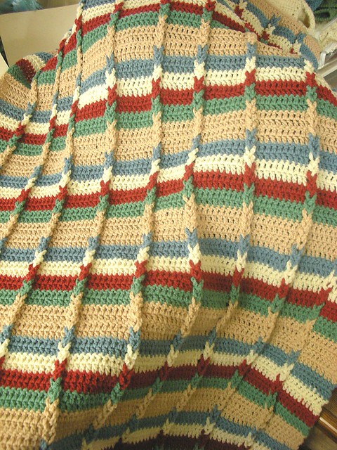 Aztec Afghan Crochet Pattern Indian Blanket Southwest - Afghan