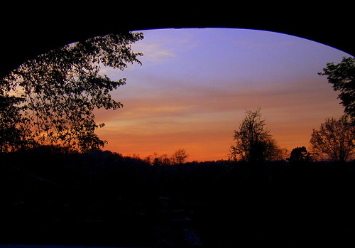 sunset ohio interestingness cleveland explore archway gatehouse kirtland holdenarboretum lanterncourt throughmyarch
