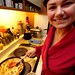 rachel serving her mom's fritata