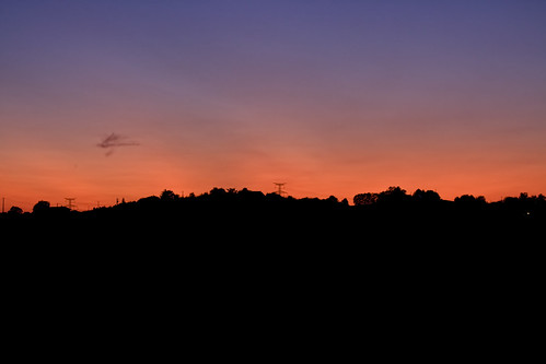 blue trees sunset sky orange silhouette canon eos horizon 50d yoh3d
