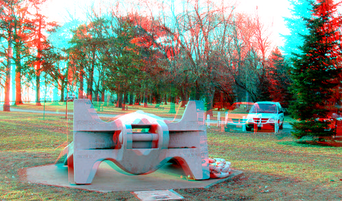 park old lake stereoscopic stereophoto 3d spring anaglyph iowa anchor redcyan 3dimages 3dphoto 3dphotos 3dpictures