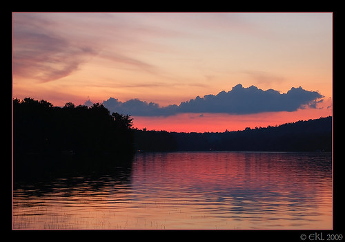 sunset pond nikon maine d40