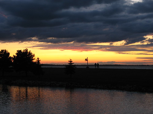 sunset ohio sun lake clouds lakeerie maumeebaystatepark