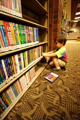 sequoia picking out dvds in the lake oswego children… 