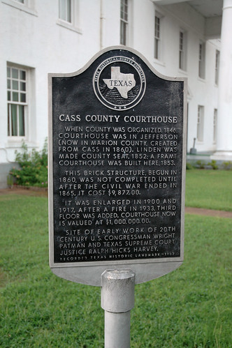 texas casscounty linden casscountycourthouse historical marker