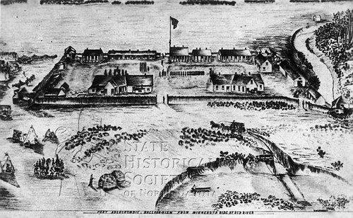 history sketch site state fort drawing north historic abercrombie dakota