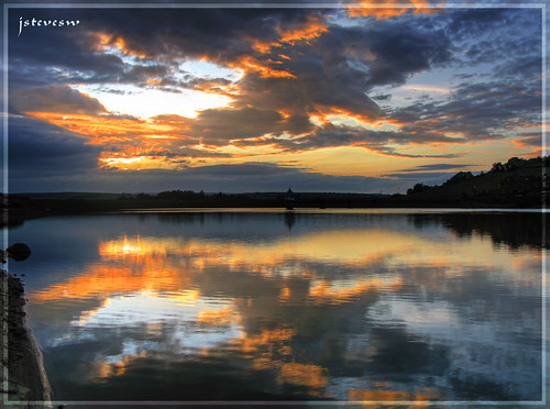 uk sunset england reflection mill water night landscape europe bradford britain yorkshire july reservoir hdr oxenhope leeming bronteway brontecountry canong9 jstevesw