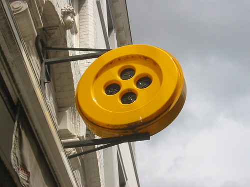 Giant button in Brugge, Belgium