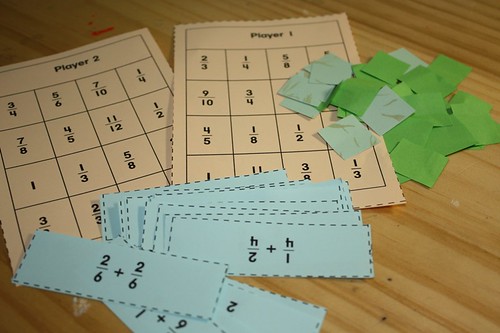 fraction bingo 